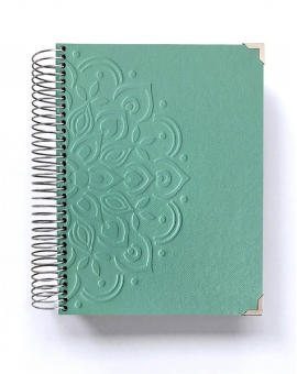Cuaderno de notas A5 Verde Mar Mandala